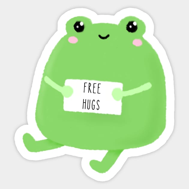 free hugs frog Sticker by mrnart27